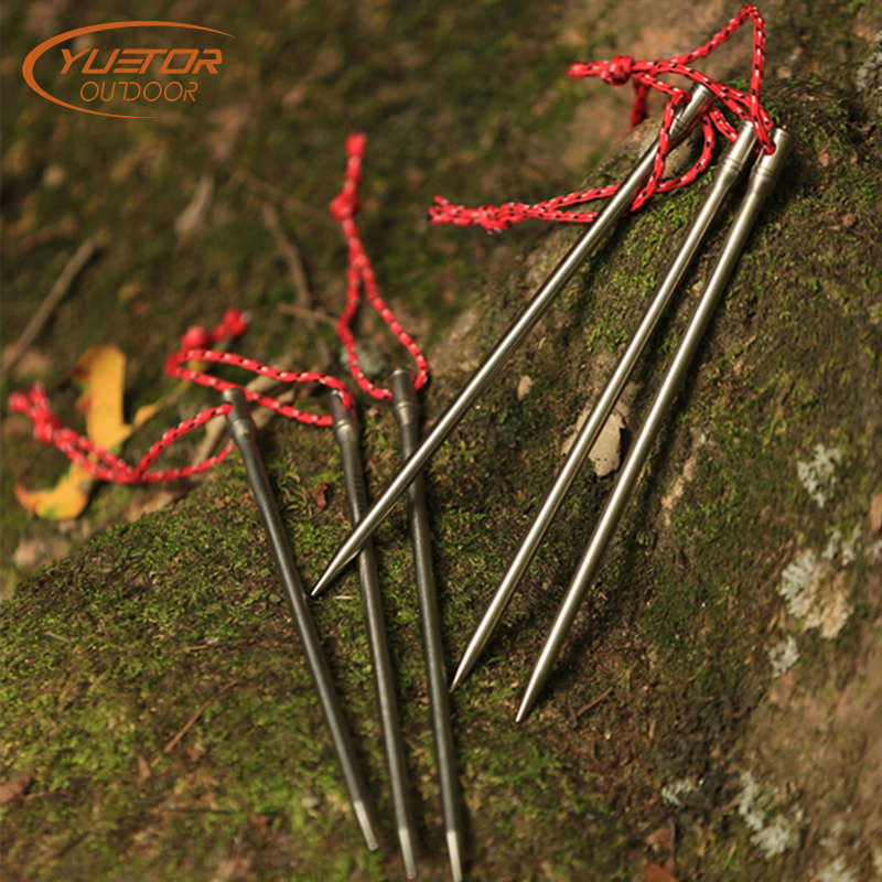 Ultra Light Titanium Alloy Tent Building Awning Pegs 3