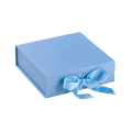 Folding Gift Box with Magnetic Closure and Ribbon