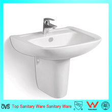 Sanitária Ware Mounted Wall Ceramic Water Wall-Hung Half Pedestal Basin