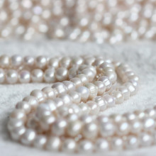 11-12mm 3mm Big Hole Nearly Round Freshwater Pearl Strand E180009