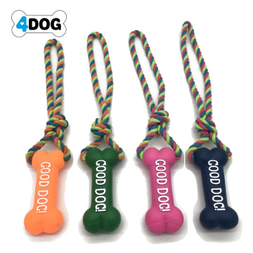 Brinquedos para cães barulhentos com corda