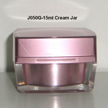 Square Shape Acrylic Cap Cream Jar J050G