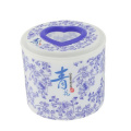 Caja de plástico redonda de tejido de porcelana azul y blanca (FF-5005-2)