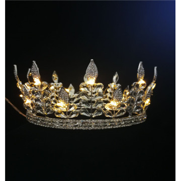 Leaves Night Light Up Crown Round Tiara