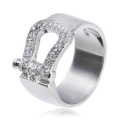 Jewelry French  Fred wedding ring real 925 silver with CZ stones elegant women's wedding rings