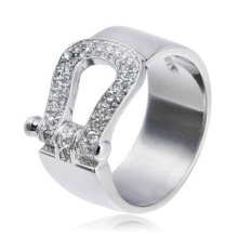 Jewelry French  Fred wedding ring real 925 silver with CZ stones elegant women's wedding rings