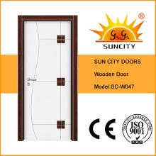 Puerta de madera maciza con pintura (SC-W047)