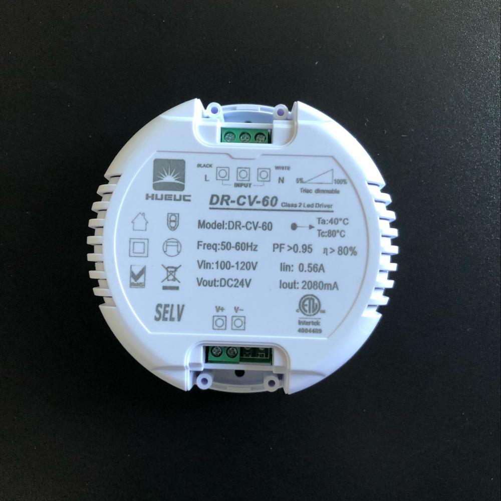 round shape dimmable led driver 24VDC 2080mA 