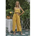 Ladies sleeveless top long pant set for women