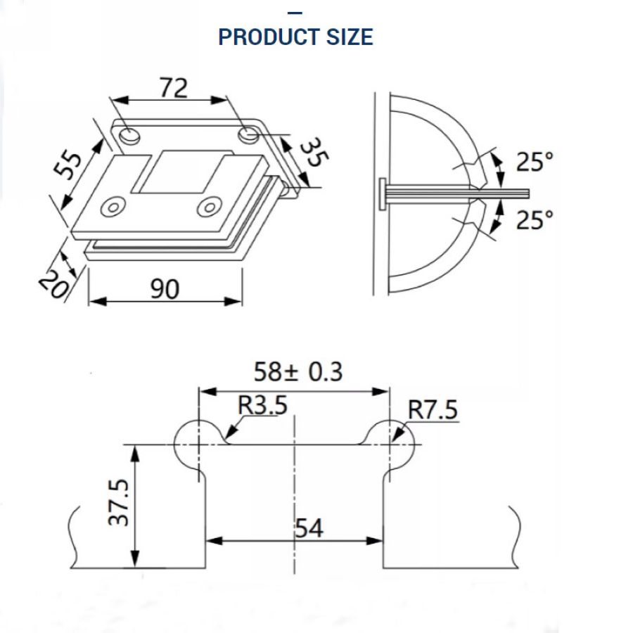 Shower Hinge