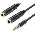 3.5mm Stereo Plug to 2 Jack Plug Cable