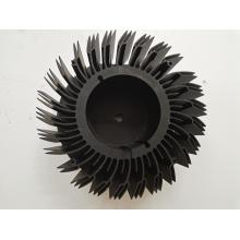 Piezas de montaje de ventilador de aluminio anodizado negro de precisión