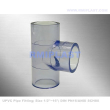 Clear PVC Pipe Adapting Egal Tee