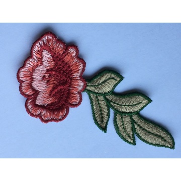 custom beautiful water soluble embroidery flower patches