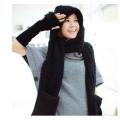 The New Lambs Wool 3in1 Winter Scarf with Hoodie and Gloves (66420)