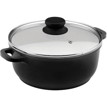 Moda Home Basic Classic Preto Nonstick Saucepot Indução Bottom