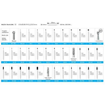 Ca / Ra Carbide Bur para uso dentário