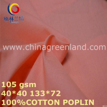 100% coton Poplin Pink Solid Fabric pour chemises à vêtements (GLLML446)