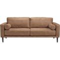 NEW Design Mid Century Modern Faux Leather Sofa