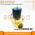 Válvula de agua solenoide de latón de 1 1/2 pulgada 2W400-40