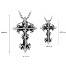High quality stainless steel cross lover pendant necklace jewelry