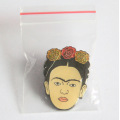 Head Lapel Pin with Glitter Powder Design