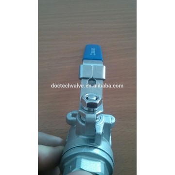 DN15 Good Quality Heavy Type R-PTFE Stainless Steel /Cast Steel Double Thread Float 2-PC Ball Valve Locking Lever Available