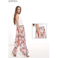 Summer New European and American Women′s Fashion Printed Skirt Suit Long Sleeveless Blouse Piece Fitted Suit