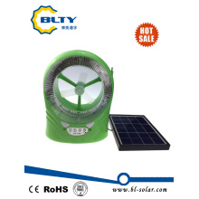 Solar Mini Cooling Fan with LED Light and Radio Function