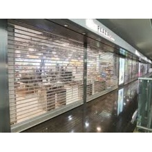 Vertical PC Transparent Commercial Crystal Shutter Door