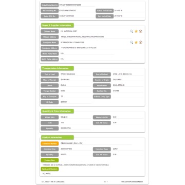 US Import Softgel data