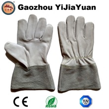 Kevlar Stitching cabra cuero TIG trabajo guantes con vaca Split cuero