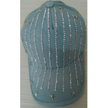 gorra de béisbol 2014 Moda vaquera con diamantes de imitación diamante estrella tapa ajustable mujeres hombres caliente venta buena calidad