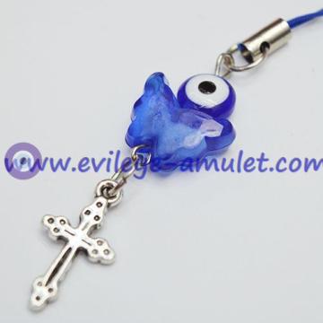 Evil Eye Butterfly Crucifix Phone Decoration Pendant