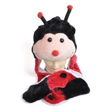 Ladybug Hat With Fur Paws And Scarf plush hat wholesale