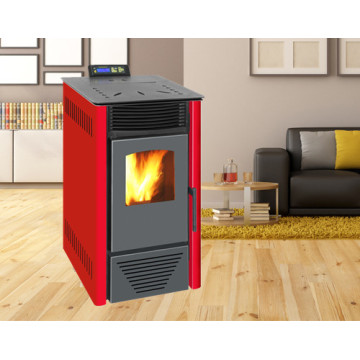 Indoor Using Auto-Ignite Pellet Stove with Remote Control Nb-PS Red