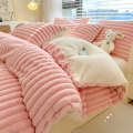 microfiber coral velvet 4/6 pieces fluffy bedding set