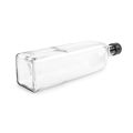 Square clear 4oz 100ml olive oil glass bottle