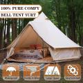 4/6 Person Canvas Bell Tent with Stove Jack