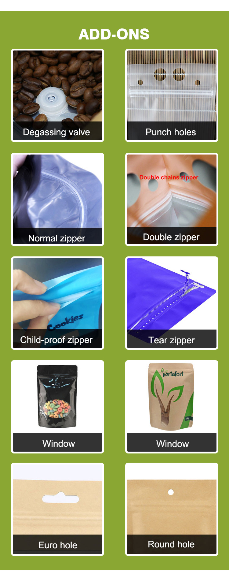 Custom Printed Digital Printing Aluminum Foil 5X8 Zipper Zip Lock Ziplock Food Plastic Packaging Standup Stand Up Pouch Bags Custom Printed Digital Printing Aluminum Foil 5X8 Zipper Zip Lock Ziplock Food Plastic Packaging Standup Stand Up Pouch Bags