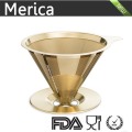 Golden Stainless Steel Paperless Coffee Dripper