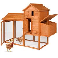 80in Outdoor Holz Chicken Coop Multi-Level Hen House