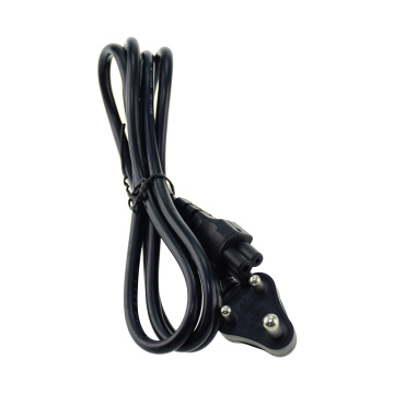 South Africa C5 Mains Plug Black Power Cable