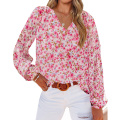 Women Boho Floral Print Blouse Shirts