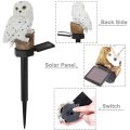 Resin Owl Solar LED Lights with Stake