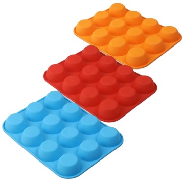 High Quality 12 Cups Silicone Muffin Pan Molds