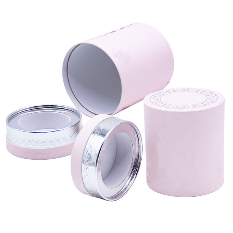 Pink paper tube gift box perfume packaging Pink paper tube gift box perfume packaging