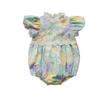 Fraise d&#39;été Baby Girl Cotton Puff Suit