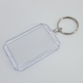 Square Clear Acrylic Plastic Photo Frame Holder Keychain
