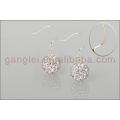 brincos de dangle Shamballa cristal